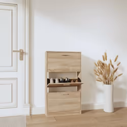 vidaXL Armoire à chaussures Chêne 59x17x108 cm Bois d'ingénierie