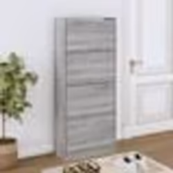 vidaXL Armoire à chaussures Sonoma gris 63x24x147 cm Bois d'ingénierie