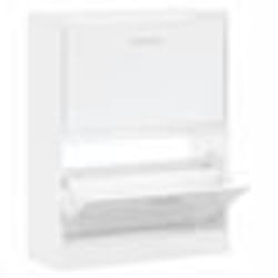 vidaXL Armoire à chaussure Blanc brillant 63x24x81 cm Bois ingénierie