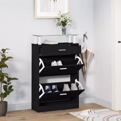Cette armoire à chaussures, au design moderne et élégant, est un excellent meuble pour ranger vos chaussures de manière organ ...