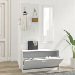 Vidaxl - Ensemble d'armoires à chaussures 3-en-1 Blanc Bois d'ingénierie