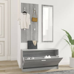 Vidaxl - Ensemble d'armoires à chaussures 3-en-1 Sonoma gris