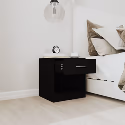 VidaXL 342583 Table de nuit et table de chevet Noir - Vue supplémentaire 4