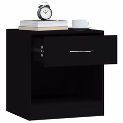 VidaXL 342583 Table de nuit et table de chevet Noir - Vue supplémentaire 5