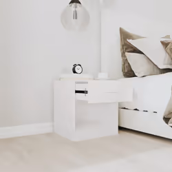 VidaXL 342585 Table de nuit et table de chevet Blanc - Vue supplémentaire 4