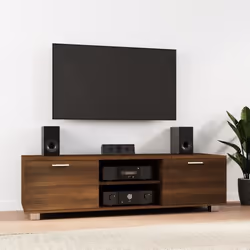 vidaXL Meuble TV Chêne marron 140x40,5x35 cm Bois d'ingénierie