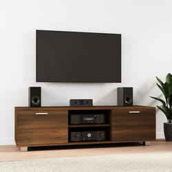 vidaXL Meuble TV Chêne marron 140x40,5x35 cm Bois d'ingénierie