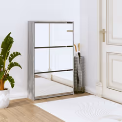 Cette armoire à chaussures à 3 niveaux, au design moderne et élégant, est un excellent meuble pour ranger vos chaussures de m ...