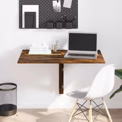 Cette table murale élégante et fonctionnelle peut être pliée à plat et convient à n'importe quelle pièce, servant de table mu ...