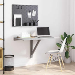 Table murale pliable Sonoma gris 100x60x56 cm Bois d'ingénierie