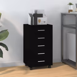 Ce meuble à tiroirs moderne et élégant avec roulettes sera une solution de rangement parfaite et pratique pour tout bureau ou ...
