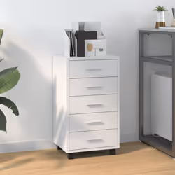 Ce meuble à tiroirs moderne et élégant avec roulettes sera une solution de rangement parfaite et pratique pour tout bureau ou ...