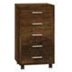 vidaXL Armoire à tiroirs avec roulettes Chêne fumé Bois d'ingénierie