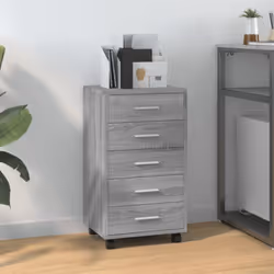 Ce meuble à tiroirs moderne et élégant avec roulettes sera une solution de rangement parfaite et pratique pour tout bureau ou ...