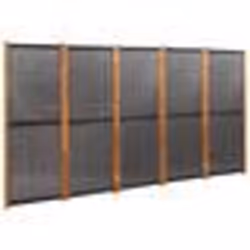 vidaXL Cloison de séparation 5 panneaux Noir 350x180 cm