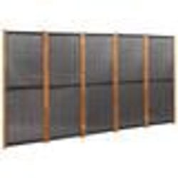 vidaXL Cloison de séparation 5 panneaux Noir 350x180 cm