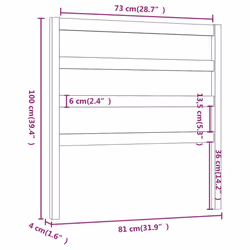 VidaXL 817618 tête de lit et pied de lit Marron - Vue supplémentaire 6