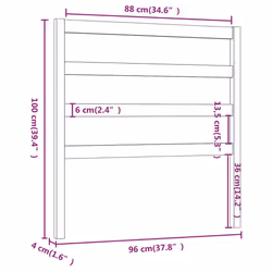 VidaXL 817622 tête de lit et pied de lit Gris - Vue supplémentaire 6