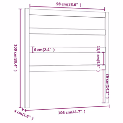 VidaXL 817627 tête de lit et pied de lit Gris - Vue supplémentaire 6