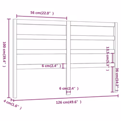 VidaXL 817633 tête de lit et pied de lit Marron - Vue supplémentaire 6