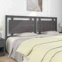 vidaXL Tête de lit - 205,5 cm - Gris