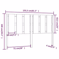 VidaXL 818003 tête de lit et pied de lit Marron - Vue supplémentaire 6