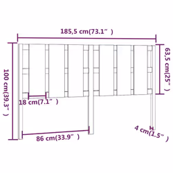 VidaXL 818007 tête de lit et pied de lit Gris - Vue supplémentaire 6