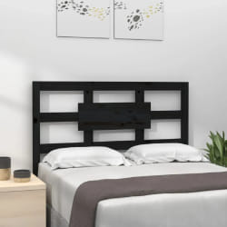 vidaXL Tête de lit - Noir - 80,5x4x100 cm