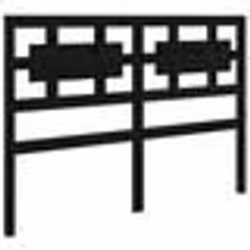 vidaXL Tête de lit Noir 1855x4x100 cm Bois massif de pin 818059