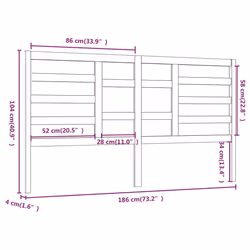 VidaXL 818158 tête de lit et pied de lit Marron - Vue supplémentaire 6