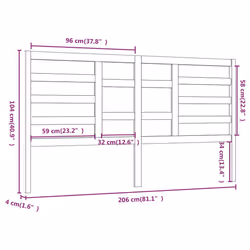 VidaXL 818163 tête de lit et pied de lit Marron - Vue supplémentaire 6