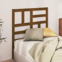 vidaXL Tête de lit 96x4x104 cm Bois massif - Marron miel