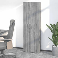 Armoire de bureau Sonoma gris 60x32x190 cm Bois d'ingénierie