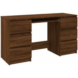 Vidaxl - Bureau Chêne marron 140x50x77 cm Bois d'ingénierie
