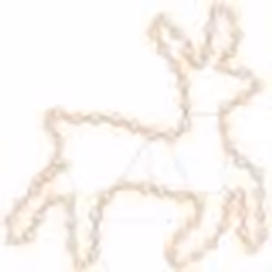 vidaXL Figure de renne de Noël avec 72 LED Blanc chaud 57x55x4,5 cm - TU