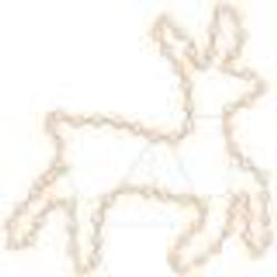 vidaXL Figure de renne de Noël avec 72 LED Blanc chaud 57x55x4,5 cm - TU