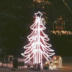 vidaXL Arbre Pliable LED Blanc Chaud