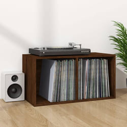 Vidaxl - Boîte de rangement de vinyles Chêne marron 71x34x36 cm