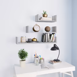 VidaXL 815262 étagères Bois Gris