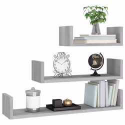 VidaXL 815262 étagères Bois Gris - Vue supplémentaire 5