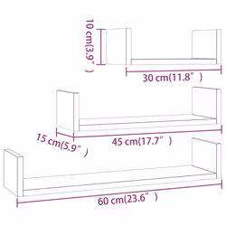 VidaXL 815262 étagères Bois Gris - Vue supplémentaire 6