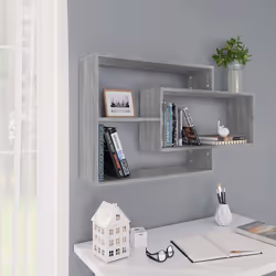 VidaXL 815289 étagères Bois Gris - Vue supplémentaire 2