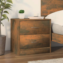 Table de chevet Chêne fumé 40x30x40 cm Bois d'ingénierie Vidaxl