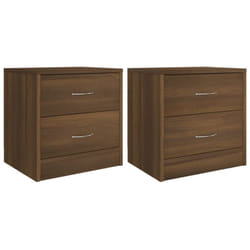 Tables de chevet 2pcs chêne marron 40x30x40cm bois d'ingénierie Vidaxl