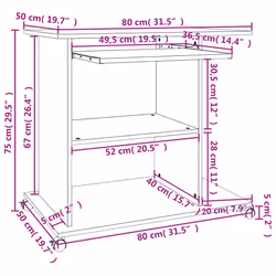 VidaXL 815545 bureau - Vue supplémentaire 8