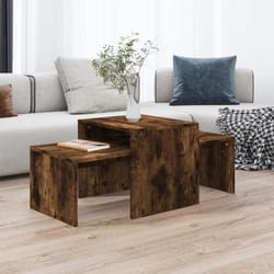vidaXL Ensemble table basse Chêne fumé 100x48x40 cm Bois d'ingénierie - TU