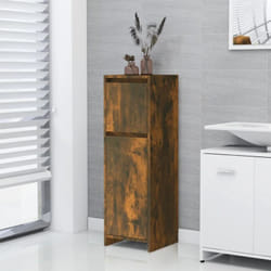 Vidaxl - Armoire de bain Chêne fumé 30x30x95 cm Bois d'ingénierie