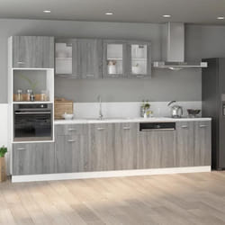 vidaXL Armoire de plancher d'évier "Lyon" Sonoma gris 80x46x81,5 cm