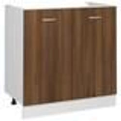 vidaXL Armoire de plancher d'évier "Lyon" Chêne marron 80x46x81,5 cm