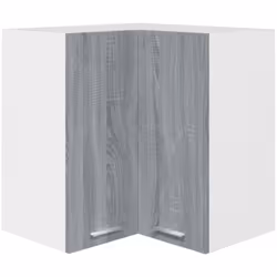 Cette armoire d'angle suspendue optimise l'espace de votre cuisine en offrant un grand espace de rangement pour vos effets pe ...